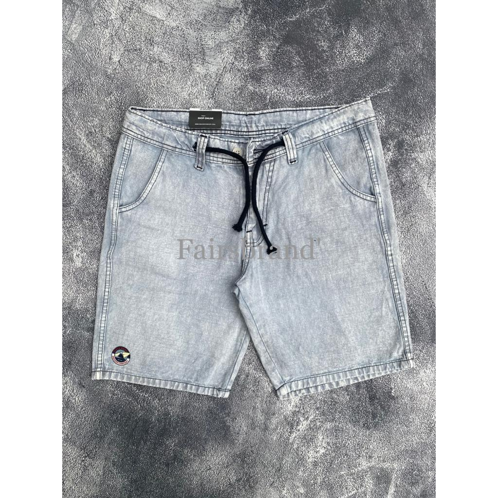 Fairsbrand' - Celana Pendek Pria | Celana Jeans Pria | Celana Pendek Jeans Snow Wash Pria Di Atas Lu