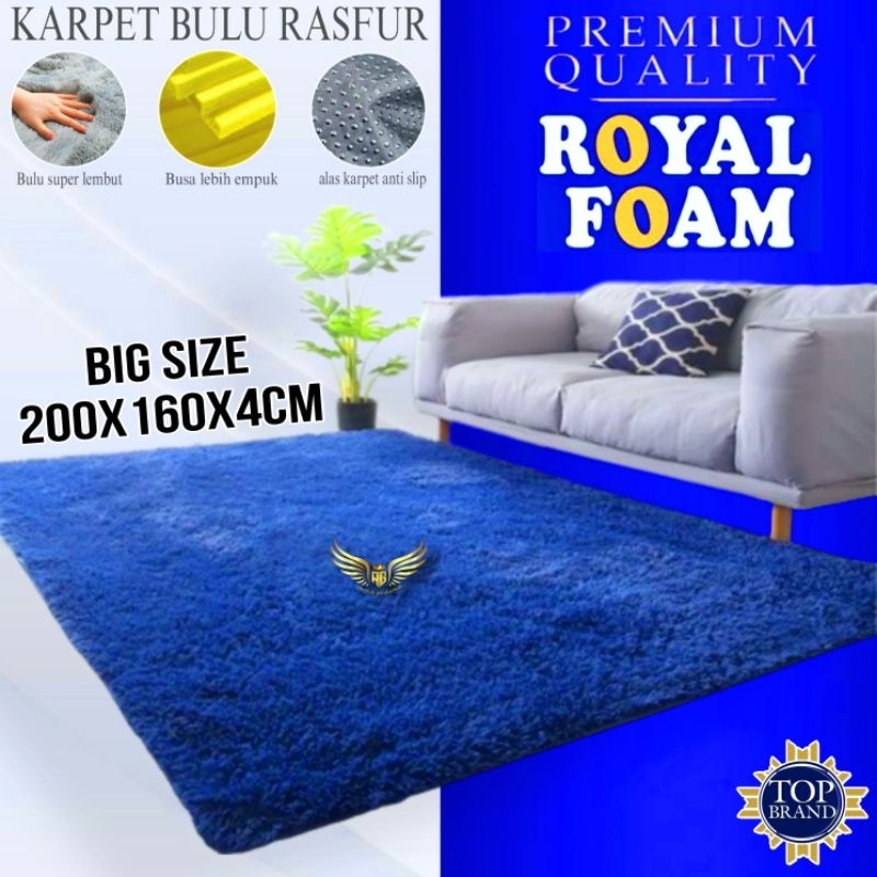 Karpet Bulu Empuk Ukuran Besar Anti Slip