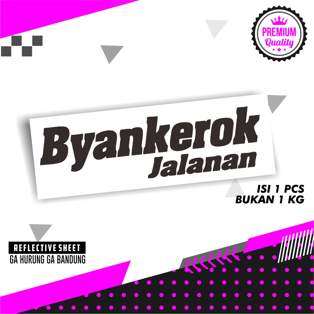 Stiker Motor Byankerok Jalanan Cutting Aksesoris Rx King Variasi Tempelan Motor Keren