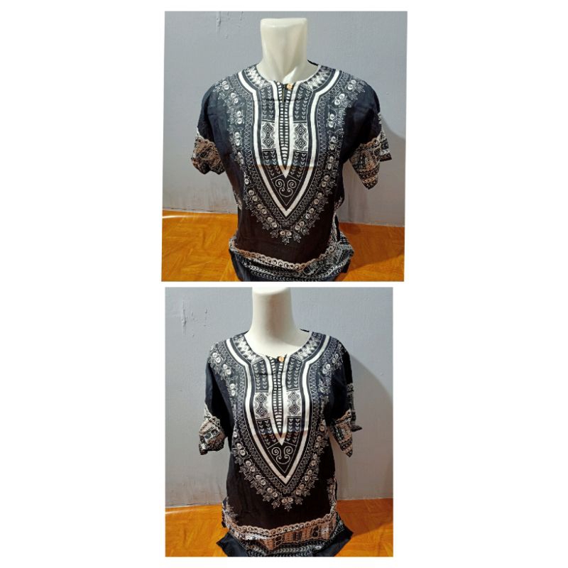 Baju Kaos Bali Pria & Wanita Motif Dasiki Ukuran All Size