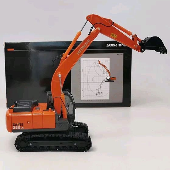 Diecast Miniatur Excavator Hitachi ZX250 Skala 1:50 Metal