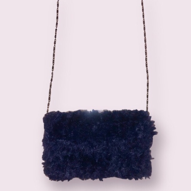 Tas Selempang Bulu Halus | Tas Lucu | Tas Wanita