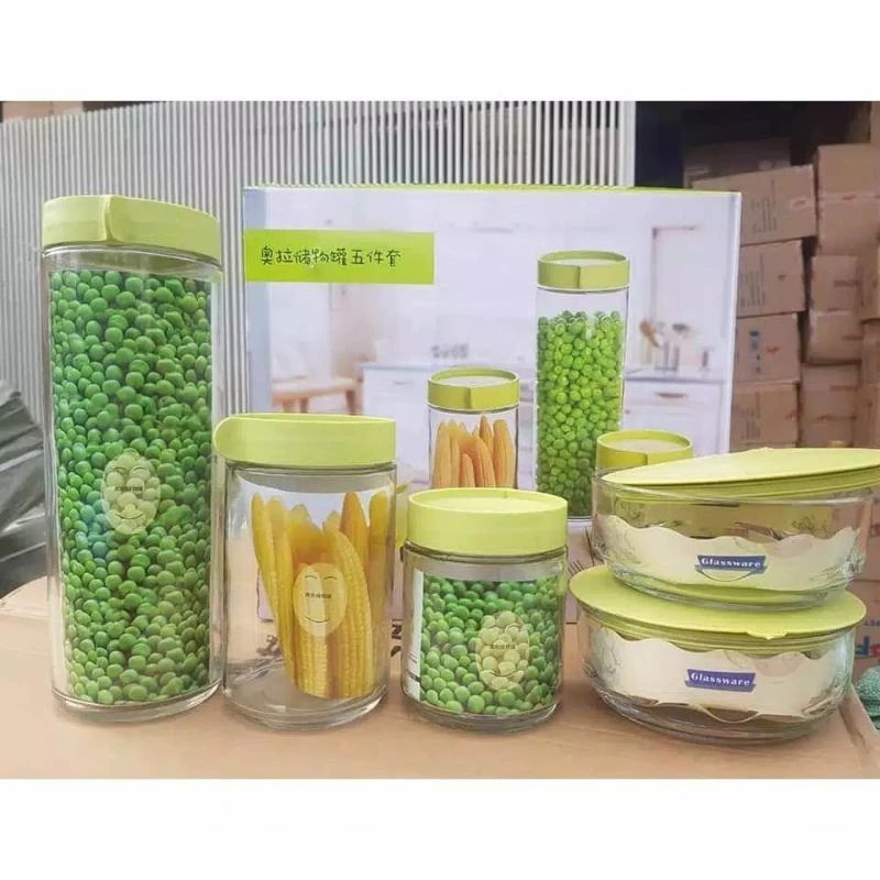 mangkok satu set  toples satu set