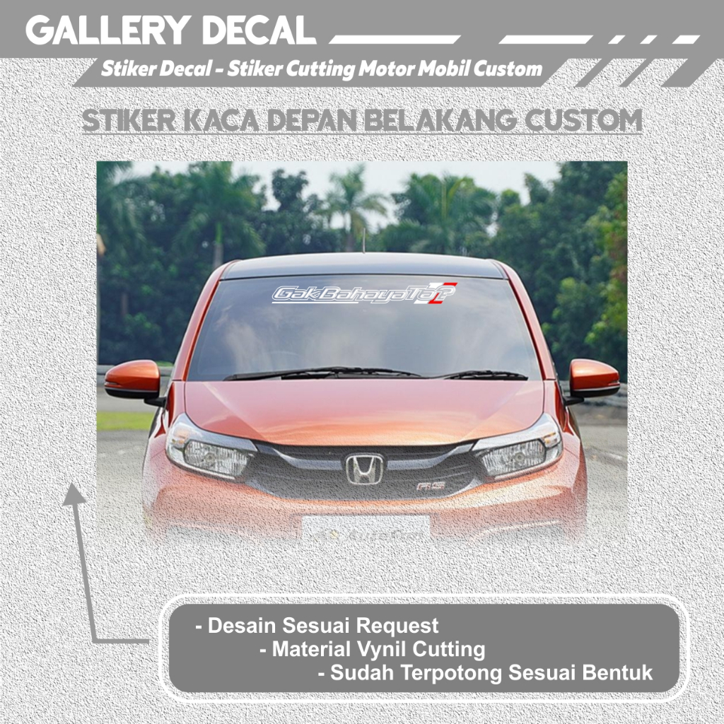 STIKER CUTTING BUAT KACA MOBIL FREE CUSTOM NAMA