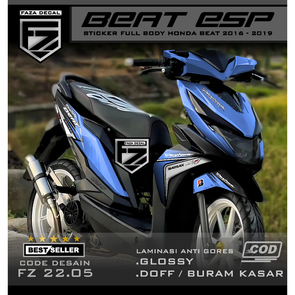 Decal Stiker Beat Fi Esp 2016 2017 full body Grafis Terbaru - Sticker Variasi Beat Fi Full Body 2016
