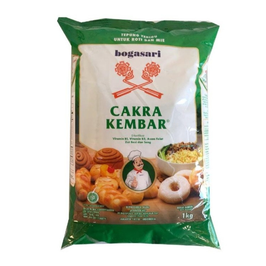 

Tepung Cakra kembar 1kg / tepung terigu merek cakra kembang
