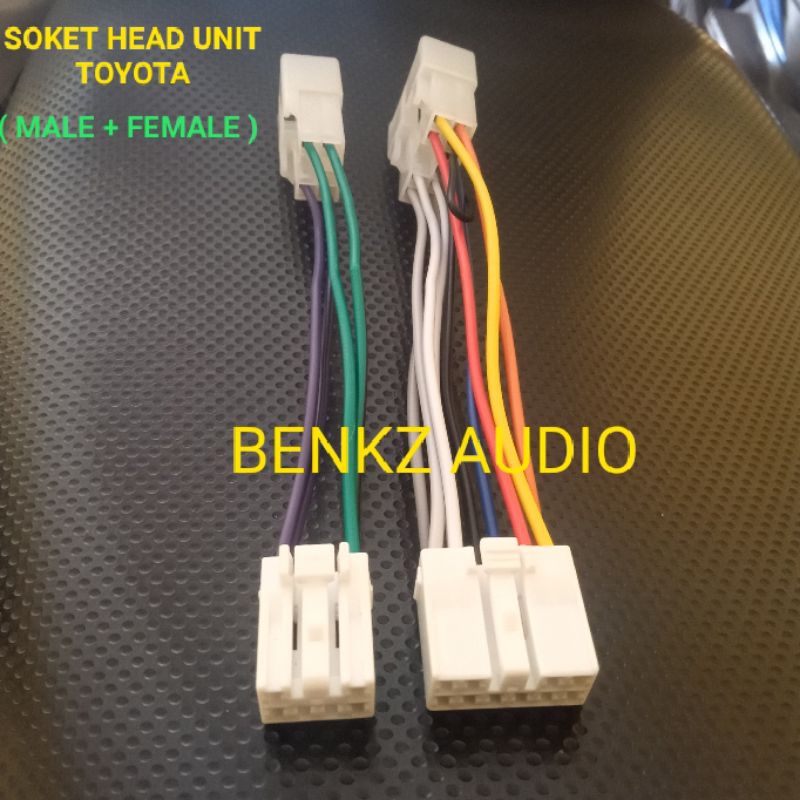 Soket head unit tape toyota male female