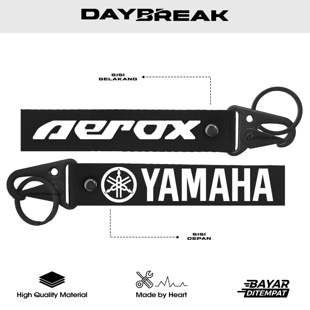 Gantungan Kunci Motor Logo Yamaha Aerox Keren dan Unik Desain Kreatif untuk Gaya Berkendara
