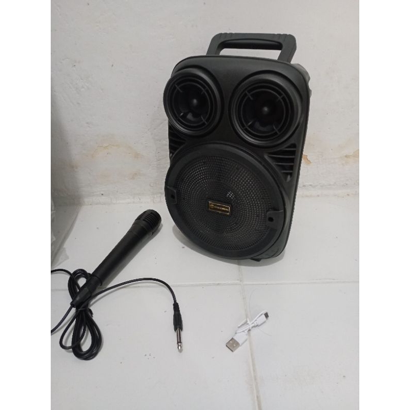 speaker 6.5inc speaker Bluetooth FM radio speaker karaoke bonus mic speaker wireless speaker jumbo