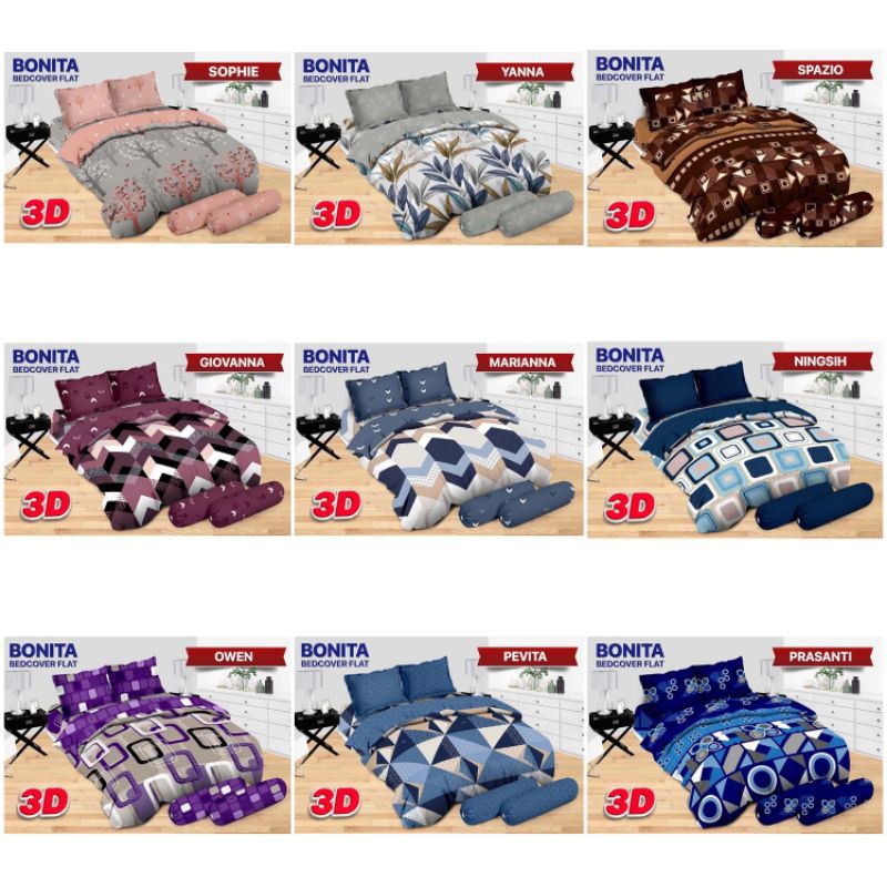 Bedcover Bonita FLAT ( 180x200 ) King Size