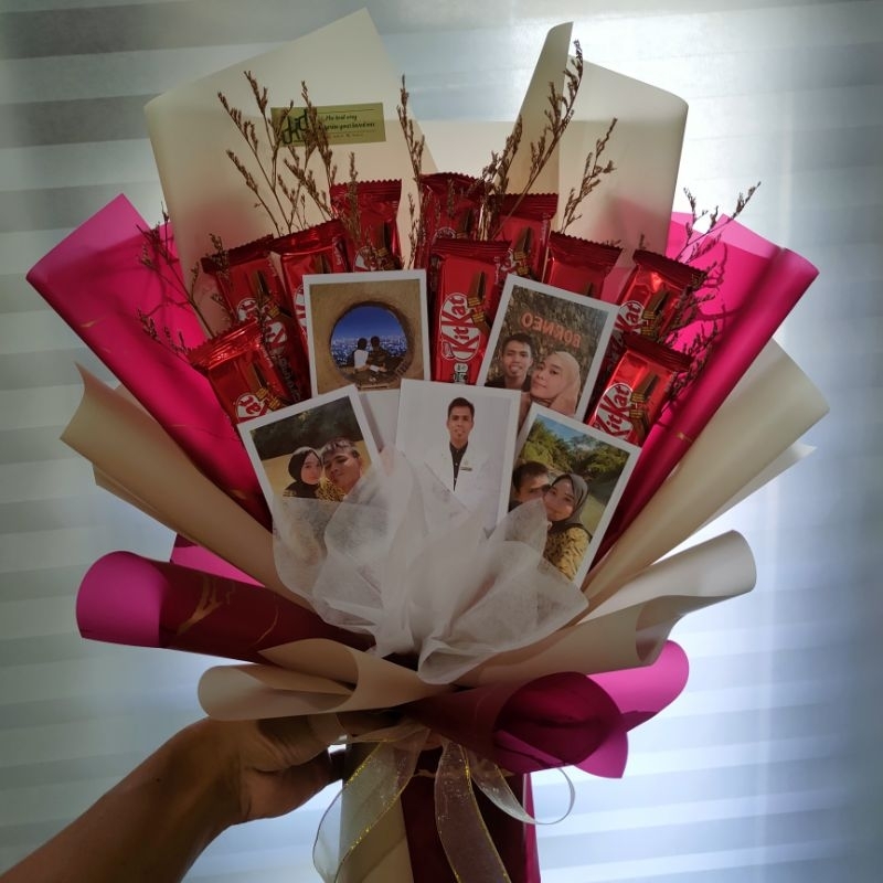 

bouquet coklat / buket foto polaroid