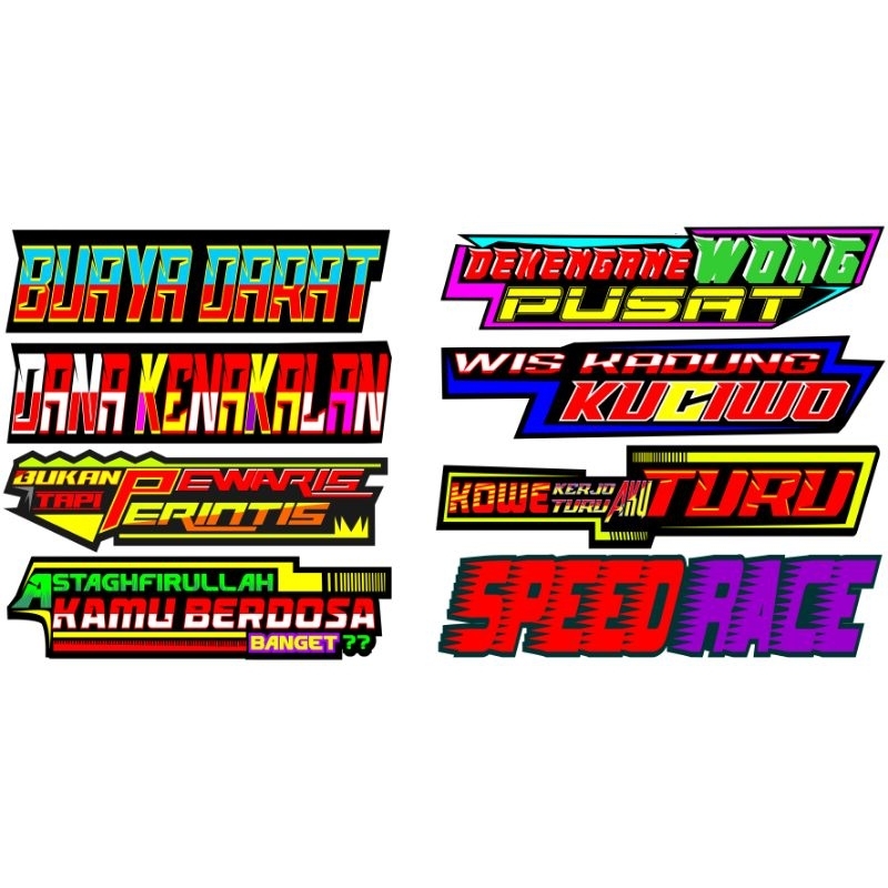 

Ichi vektor Stiker vinyl stiker pack motor racing stiker viral