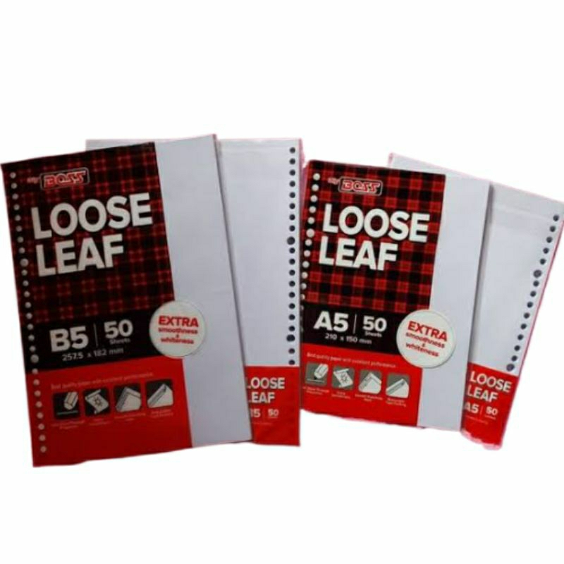 

Loose Leaf BigBoss A5 B5 bergaris 50 sheets