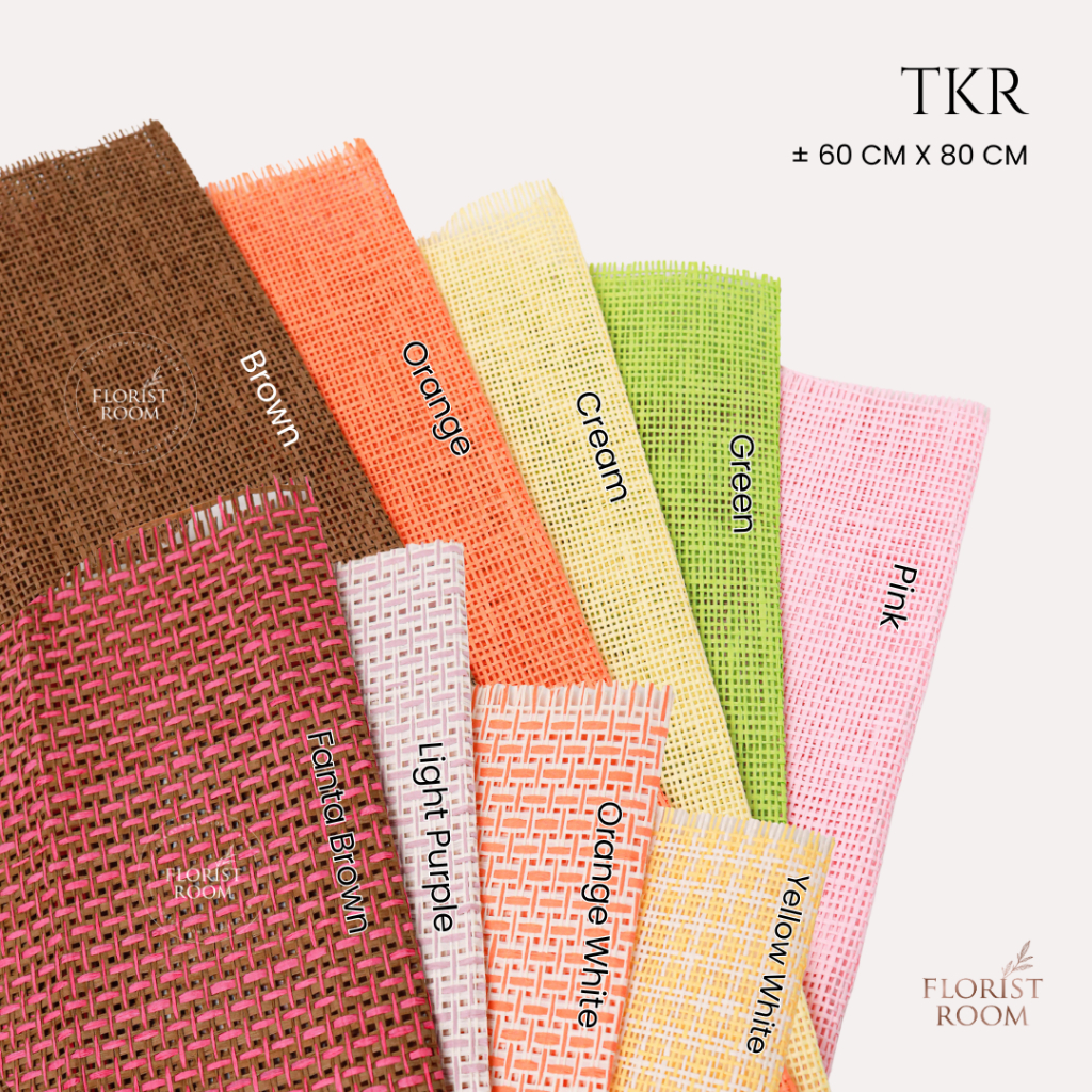 

3 Lembar TKR ±60cm x 80cm - Rafia - Vintage - Bungkus Bunga