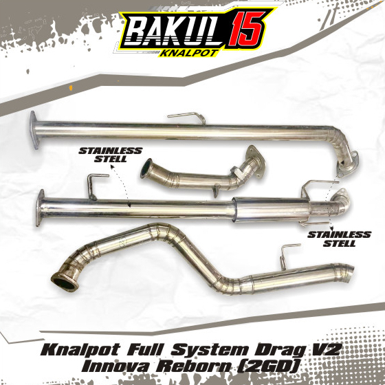 Knalpot Full System Drag V2 Innova Reborn (2GD)