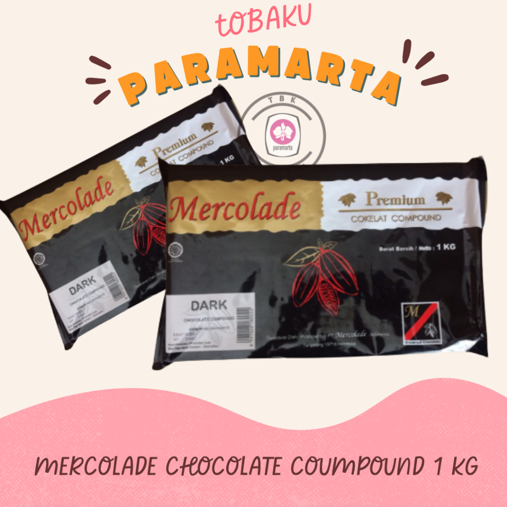 

CHOCOLATE COMPOUND MERCOLADE PREMIUM BLOCK 1 KG / COKLAT COMPOUND DARK COKLAT / COKLAT BLOK