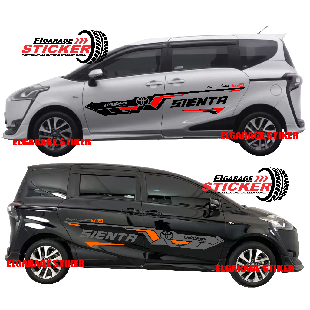 stiker mobil toyota sienta stiker strip body samping mobil sienta terbaru stiker mobil toyota sienta