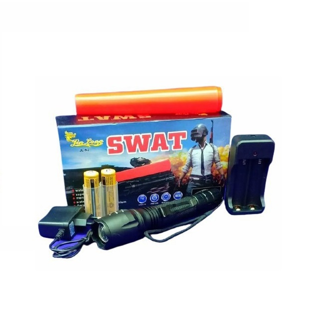 SENTER POLICE LED SWAT JIN LONG T6 N2 2 Baterai + Charger