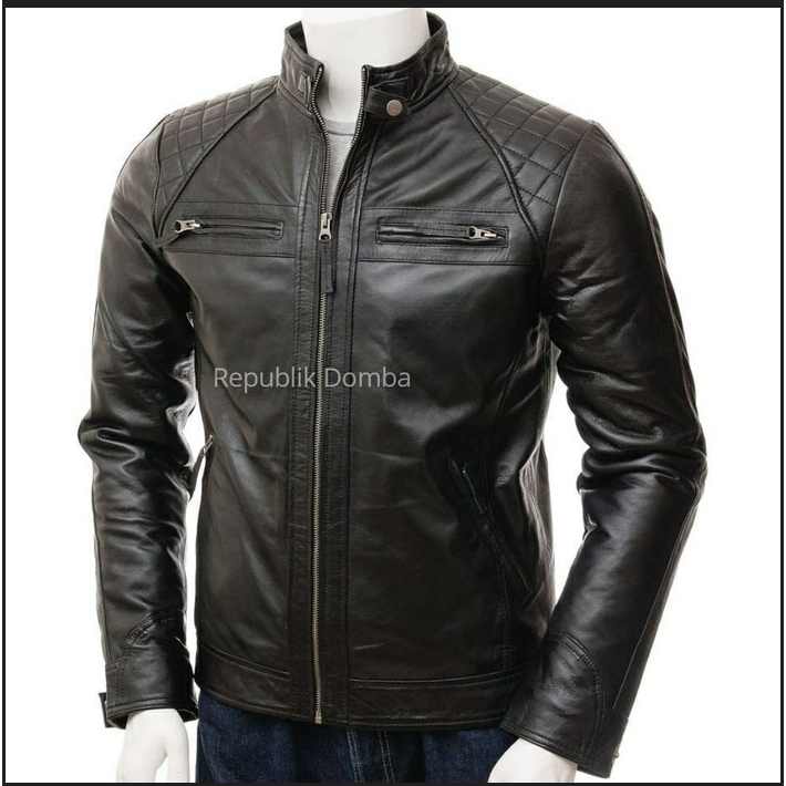 JAKET KULIT PRIA LENGAN PANJANG