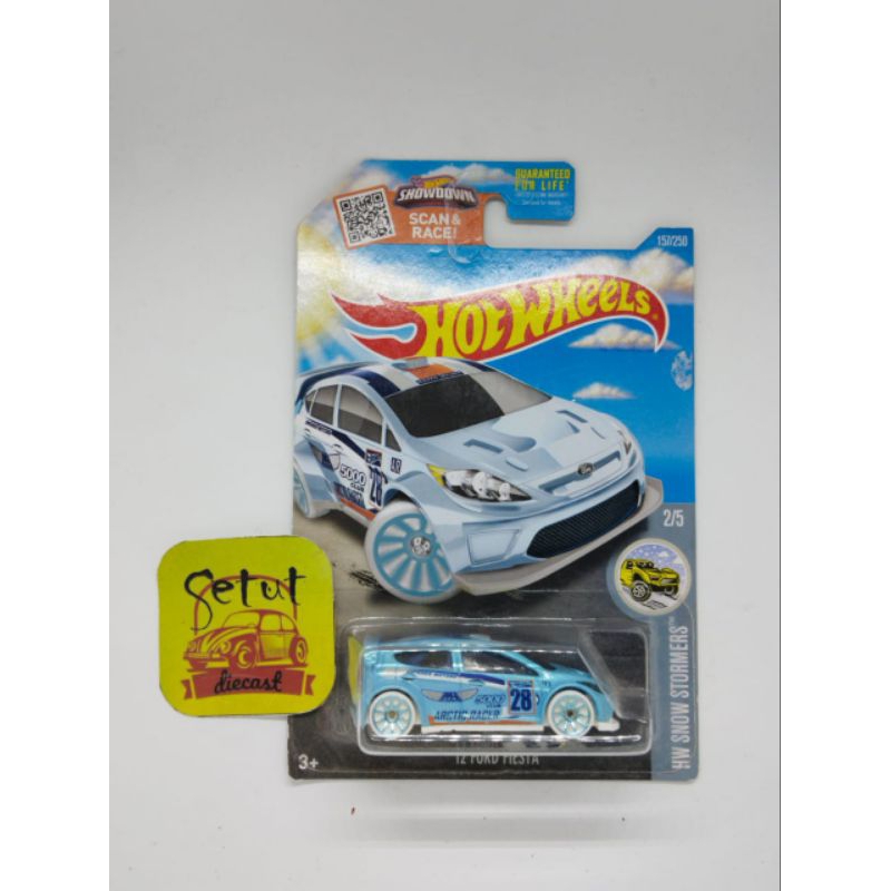 HOT WHEELS HOTWHEEL FIESTA 12 FORD FIESTA KMART CARD RARE BIRU