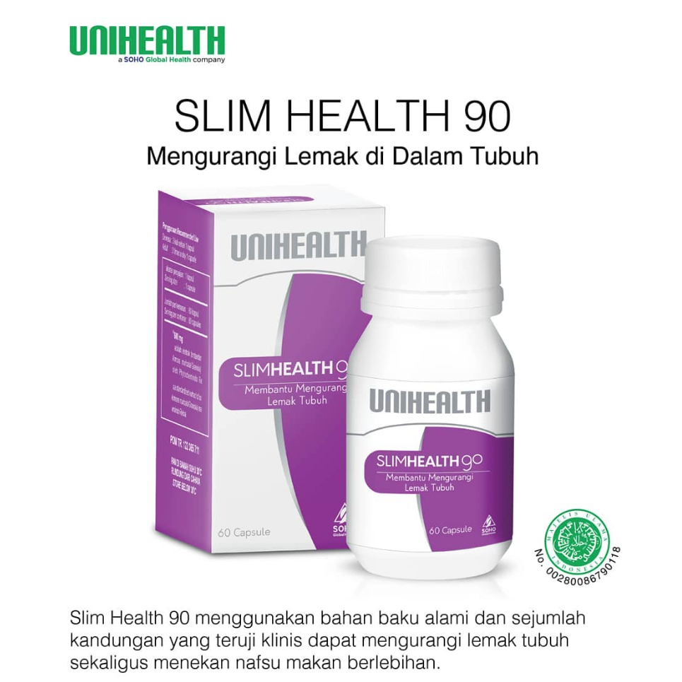 Obat Diet Pembakar Lemak Slim Health 90 Obat Pembakar Lemak BPOM Obat Diet BPOM