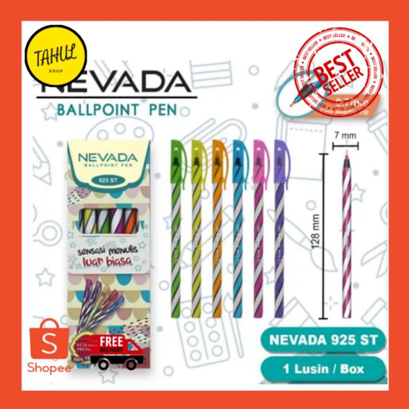 

1 KOTAK (12 PCS ) !!! PENA LILIN NEVADA / PENA MURAH / PULPEN LILIN / BALLPOINT PEN