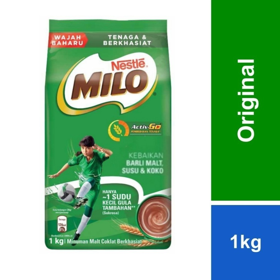 

Milo original 1kg kemasan baru