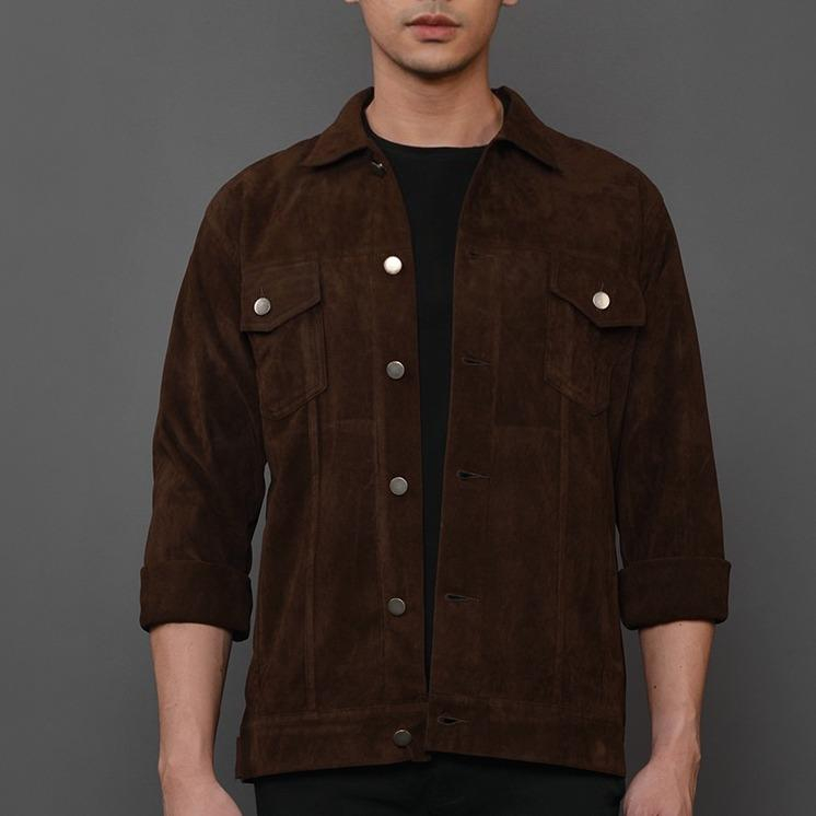 Jaket Suede Trucker - Owen by No Label