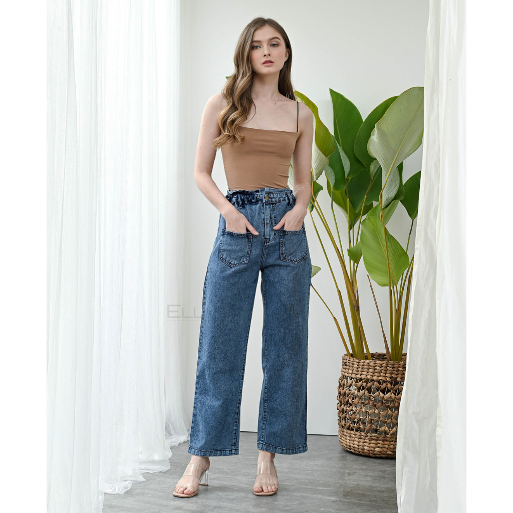 OSSO JEANS - Kalila Kulot Jeans Warna Snowblue