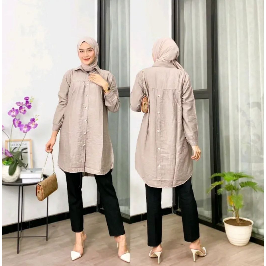 Tunki Viral Trendy Tnik Baju Atasan Kekinian Tuniq Pakaian Kerja Tumik Muslim Bj Atasn Muslimah Menu