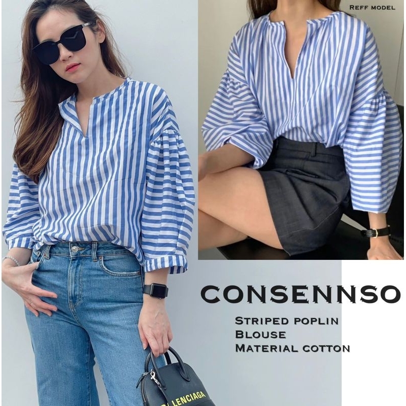 Consennso loose poplin bluse