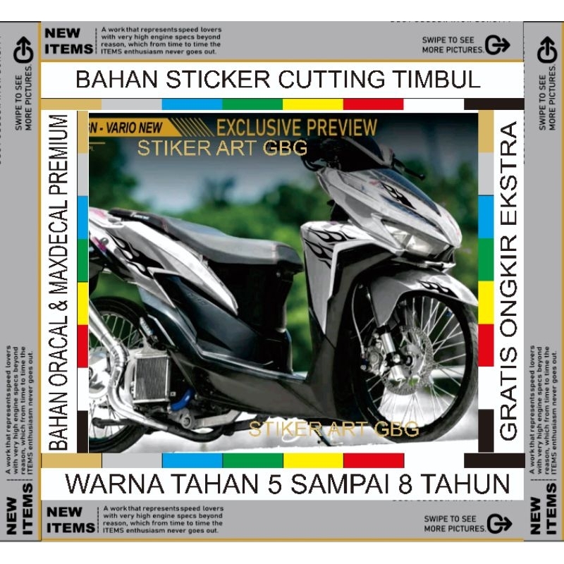 stikercuting motor vario stiker tribal keren