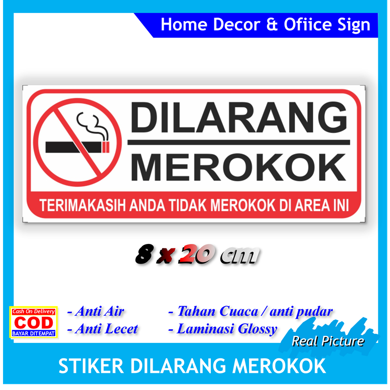 

Stiker label new dilarang merokok kesehatan udara sticker no smoking polusi asap