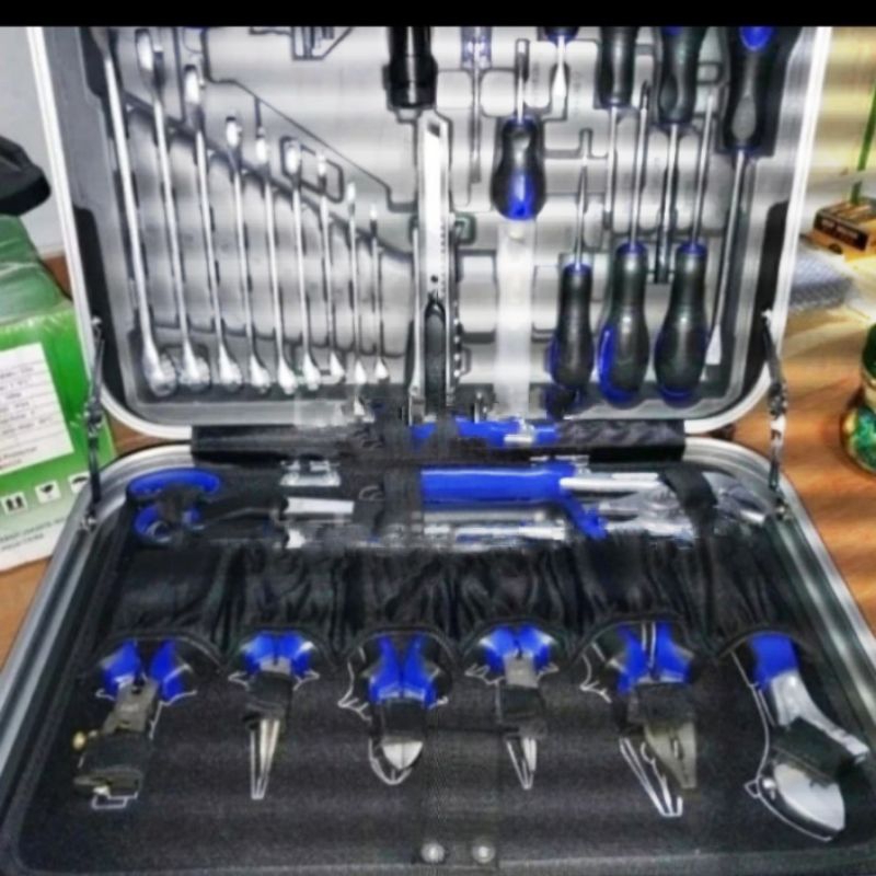 Kunci Sock set tool Kit 132pcs /SANDS socket set ABS Troley box