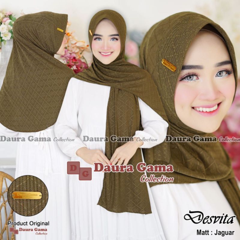 VIRAL (Bisa COD) JILBAB PASHMINA OVAL DESVITA ORI DAURA GAMA Jilbab Pashmina Instan Pasmina Jersey P