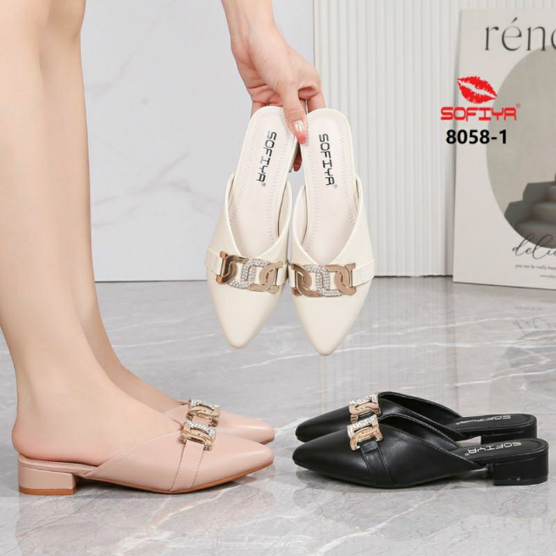 Sandal heels tumit tahu Sofiya original 8058-1 Termurah