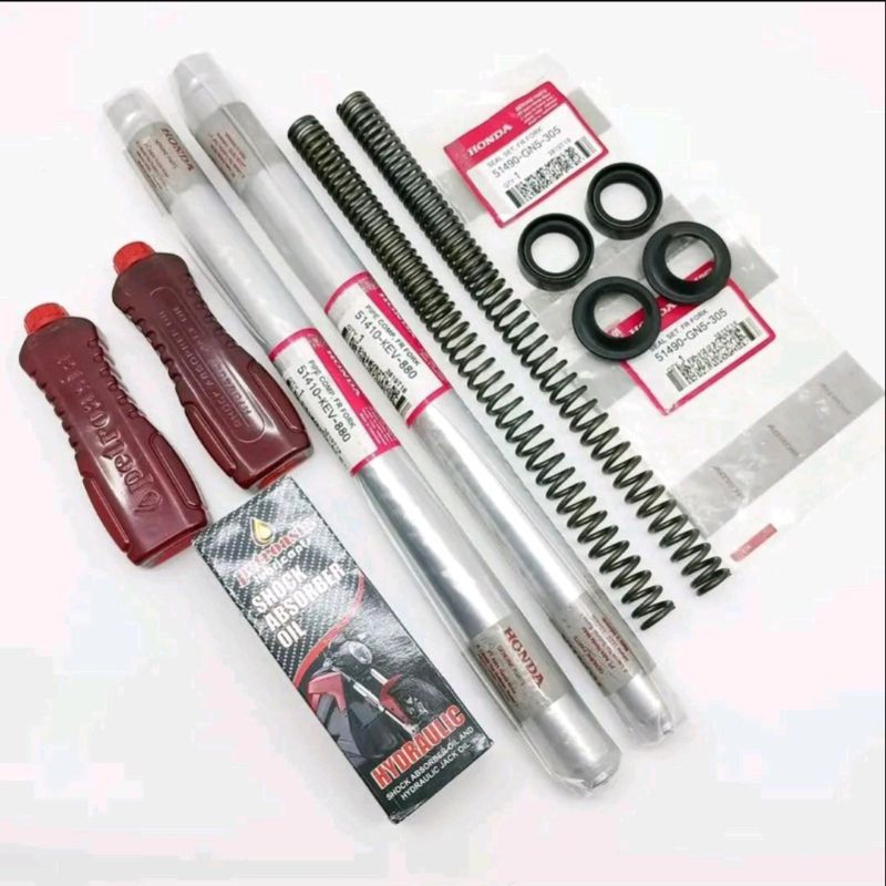 Paket As Shock Depan  (Komplit) buat Motor Supra Lama, Supra X, Supra  Fit Lama, Supra Fit Baru, Rev