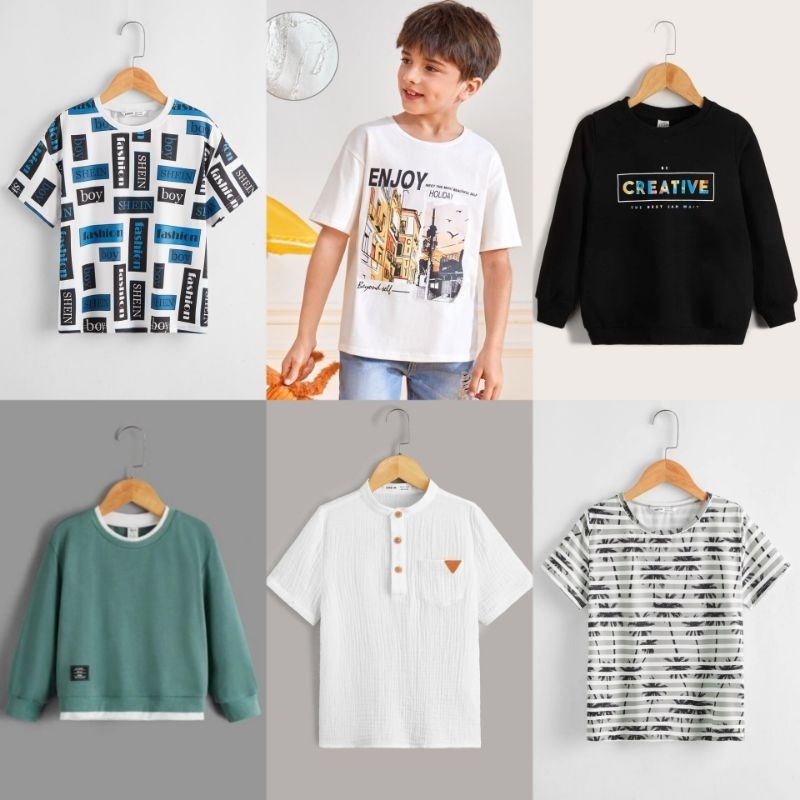 Kaos Anak laki laki Shein (3m-13y)