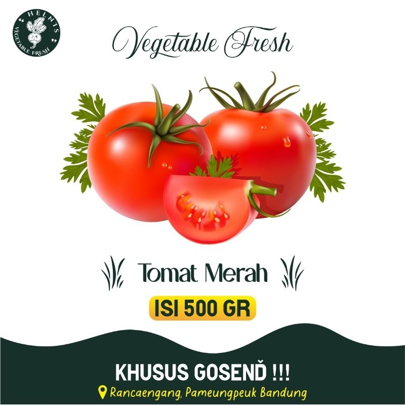 

Sayuran Buah Tomat / Kentang Sayur / Kacang Panjang / Labu Siam / Terong Ungu / Buncis / Lobak / Toge / Worte / Timun