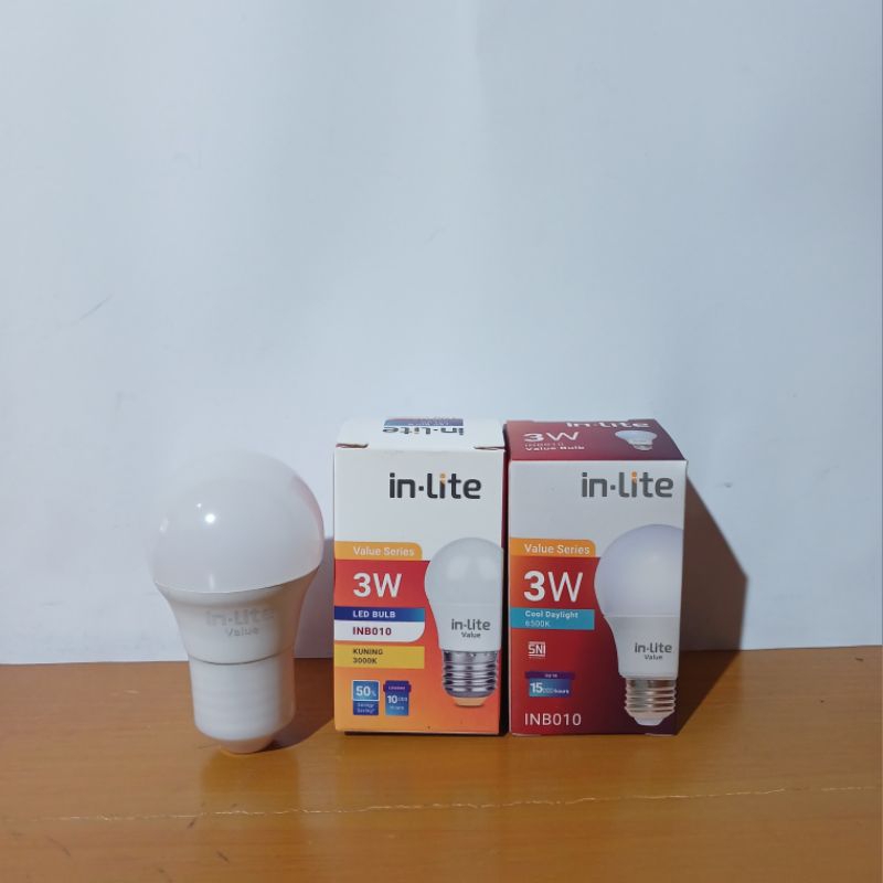 Lampu led bulb value INB010 inlite 3Watt