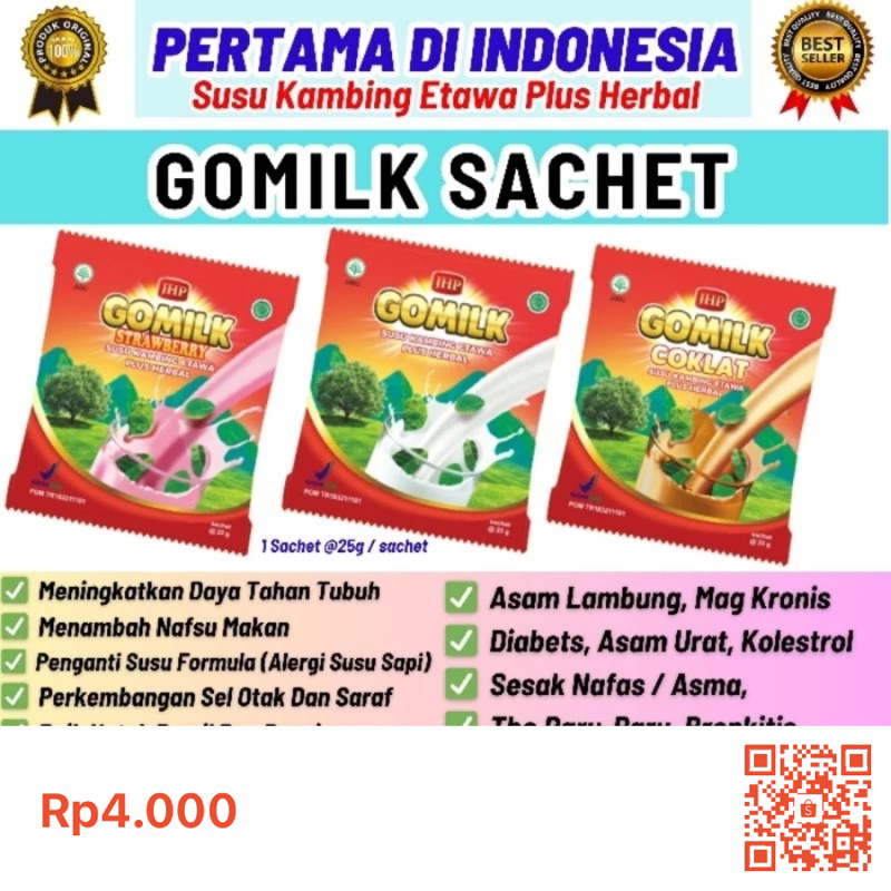 

GOMILK 1 SACHET 25gram (PEMBELIAN 10 SACHET BONUS HADIAH)