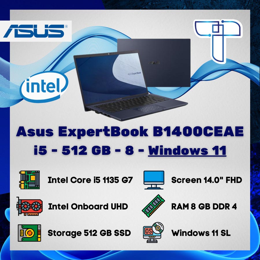Asus Expertbook B1400CEAE Laptop - i5 - 512 - 8 - Windows 11