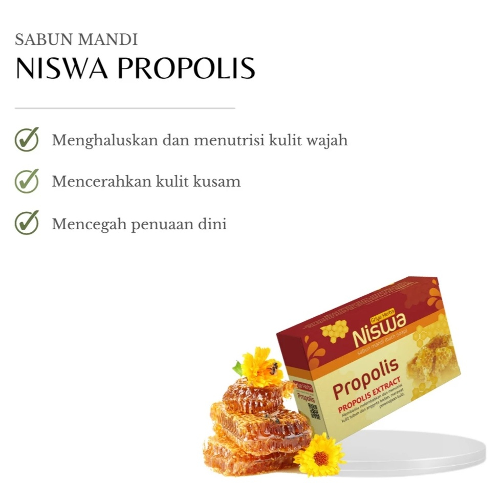 Sabun Mandi Herbal NISWA PROPOLIS Bath Soap