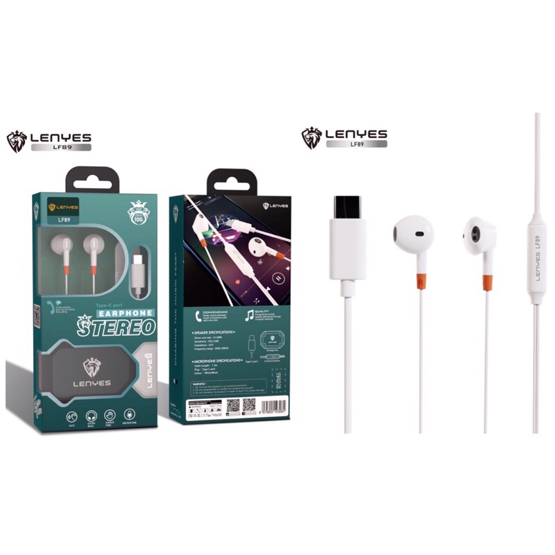 Lenyes LF89 Headset In Ear Hifi Stereo Earphone Extra Bass With Handfree Microphone