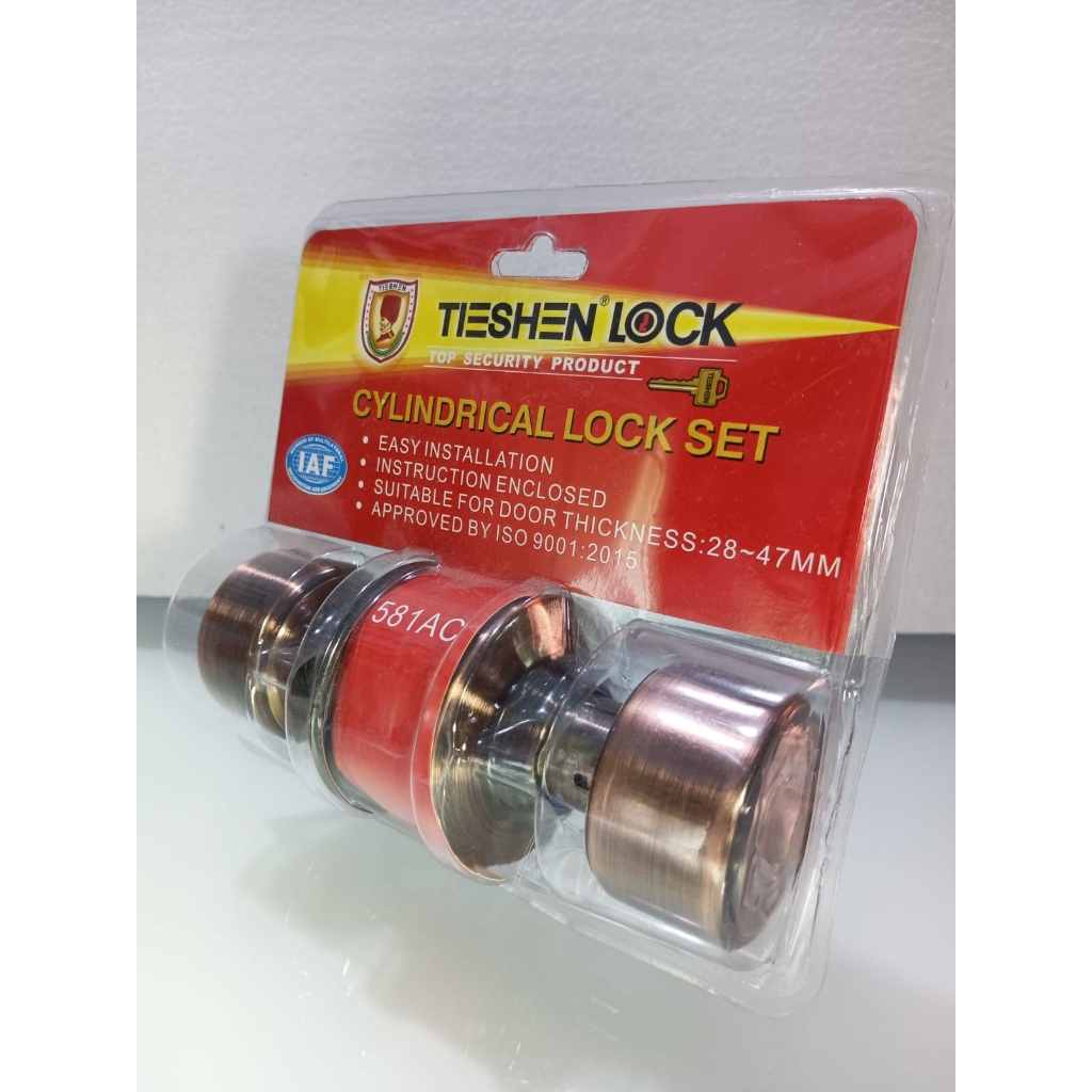 Kunci Handle Gagang Pintu Kamar Mandi premium Cylindrical Lock Set - No.1