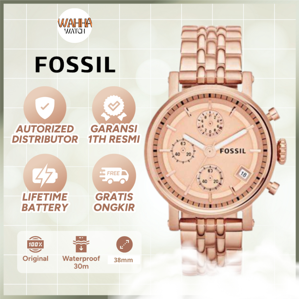 BOYFRIEND ES3380 ROSEGOLD | JAM TANGAN  WANITA ORIGINAL [BERGARANSI]