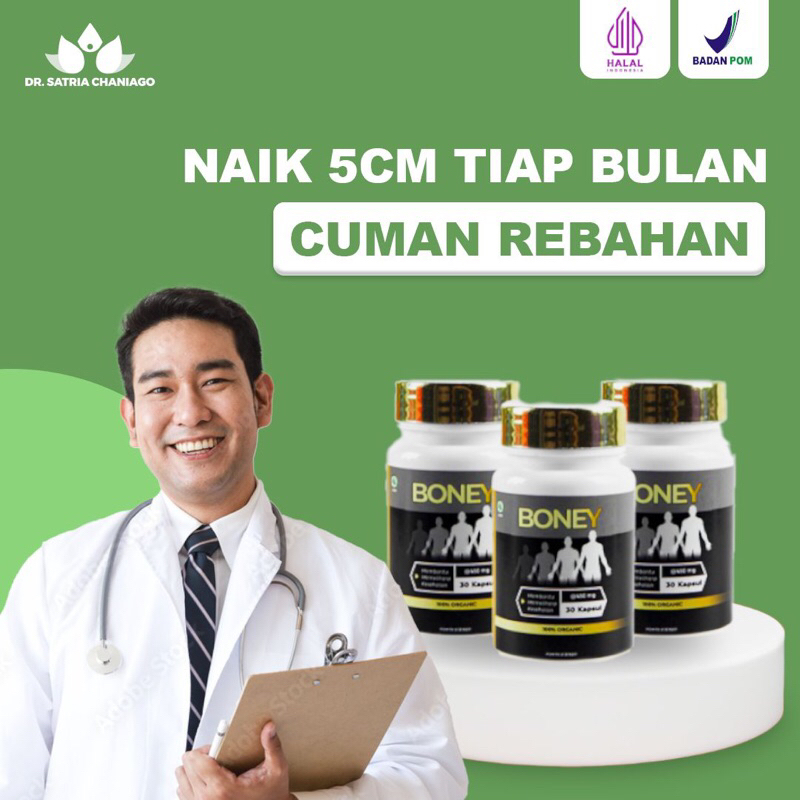 BONEY ASLI ORIGINAL 100% BPOM | PENINGGI BADAN IDEAL BPOM | BONEY HERBAL PENINGGI BADAN