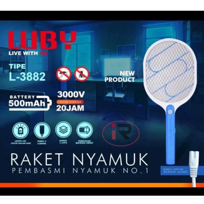 Raket Nyamuk Luby L 3882 / Luby L-3882 / Luby L3882