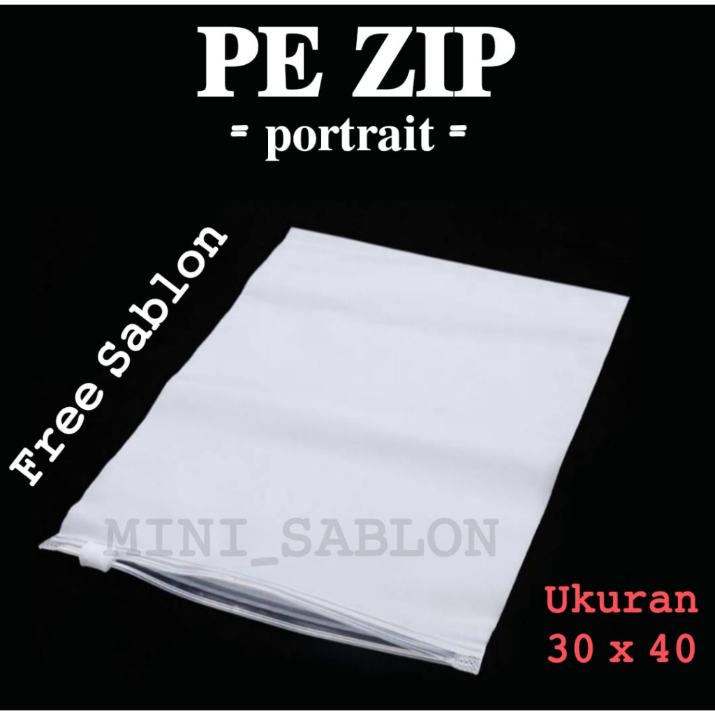 Plastik PE Zipper Lock Portrait Transparan Mikupack Untuk Packing Free Sablon Custom