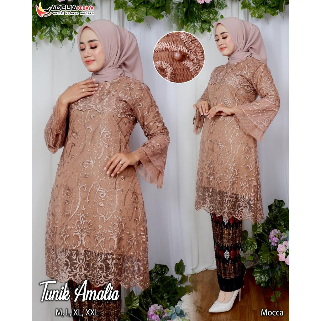 Bisa Stelan/Atasan Saja Kebaya Tunik Amalia Tangan Balon Dan Rok Frisket Batik Panjang By:Gittz Coll